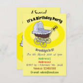 Invitation Illustration de poussette (Devant / Derrière)