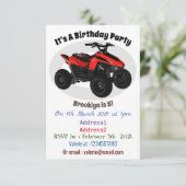 Invitation Illustration de Quad bike atv (Debout devant)