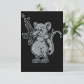 Invitation illustration de rats-soldats-armés (Debout devant)