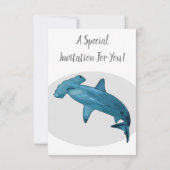 Invitation Illustration de requin marteau (Dos)
