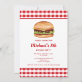 Invitation Illustration de restauration rapide Hamburger pour (Devant)