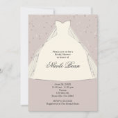 Invitation Illustration de robe de mariage chic moderne (Devant)