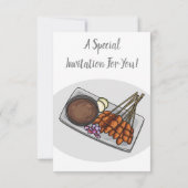 Invitation Illustration de Satay (Dos)