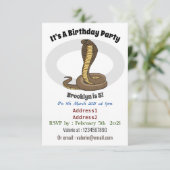 Invitation Illustration de serpent à cobra Brown (Debout devant)