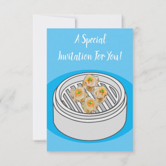Invitation Illustration de Shumai dim sum (Dos)