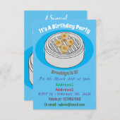 Invitation Illustration de Shumai dim sum (Devant / Derrière)