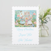 Invitation Illustration de souris joyeux Noël (Debout devant)