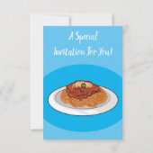 Invitation Illustration de Spaghetti (Dos)