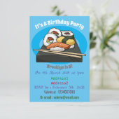 Invitation Illustration de sushi (Debout devant)