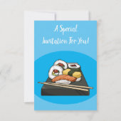 Invitation Illustration de sushi (Dos)