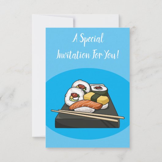 Invitation Illustration de sushi (Dos)