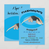 Invitation Illustration de Tamandua (Devant / Derrière)