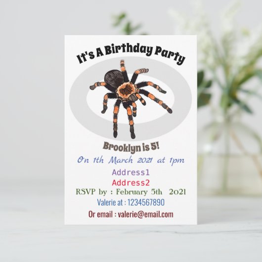 Invitation Illustration de Tarantula (Debout devant)