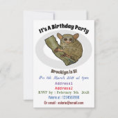 Invitation Illustration de Tarsier (Devant)