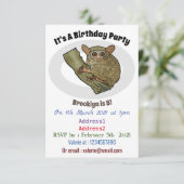 Invitation Illustration de Tarsier (Debout devant)