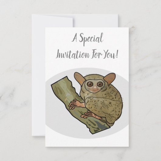 Invitation Illustration de Tarsier (Dos)