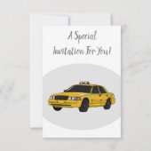 Invitation Illustration de taxi (Dos)
