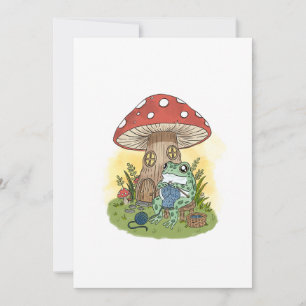 Invitation Illustration de tricot de grenouille fantaisiste m