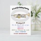 Invitation Illustration de trompette (Debout devant)