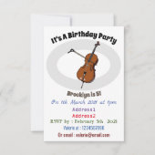 Invitation Illustration de violoncelle (Devant)