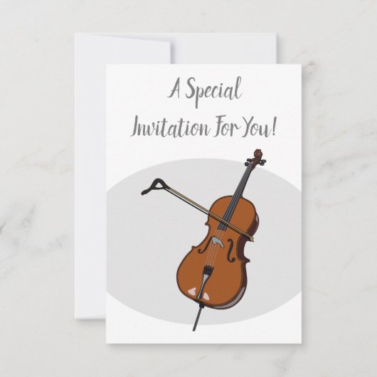 Invitation Illustration de violoncelle (Dos)