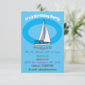 Invitation Illustration de voilier (Debout devant)