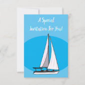 Invitation Illustration de voilier (Dos)