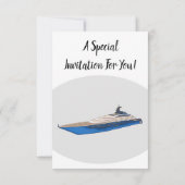 Invitation Illustration de yacht (Dos)