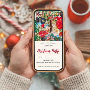 Invitation Illustration des 12 jours de Noël