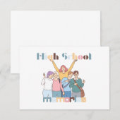 Invitation Illustration des amis souvenirs du lycée (Devant / Derrière)