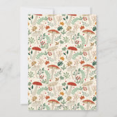 Invitation Illustration des champignons et des Feuilles de la (Dos)