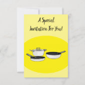 Invitation Illustration des jeux de cuisine (Dos)