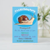 Invitation Illustration d'escargot (Debout devant)