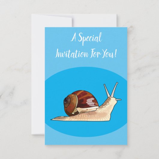 Invitation Illustration d'escargot (Dos)