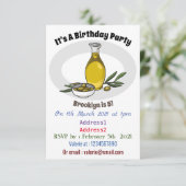 Invitation Illustration d'huile d'olive (Debout devant)