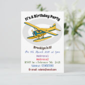 Invitation Illustration d'hydravion (Debout devant)