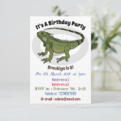 Invitation Illustration d'Iguana (Debout devant)