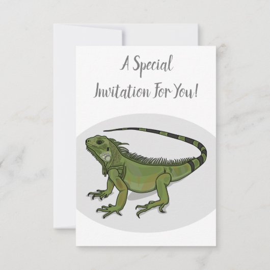 Invitation Illustration d'Iguana (Dos)