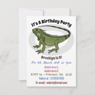 Invitation Illustration d'Iguana