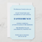 Invitation Illustration d'œufs classiques pastel rose bleu bl (Dos)