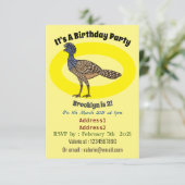 Invitation Illustration d'oiseau de curassow (Debout devant)