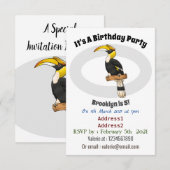 Invitation Illustration d'oiseau de grande corneille (Devant / Derrière)