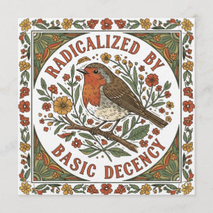 Invitation Illustration d'oiseau radicalisé par la décence él
