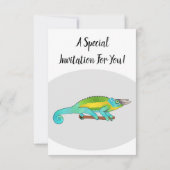 Invitation Illustration du caméléon de Jackson (Dos)