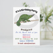 Invitation Illustration du caméléon de Jackson (Debout devant)