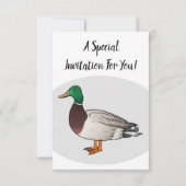 Invitation Illustration du canard de Majard (Dos)