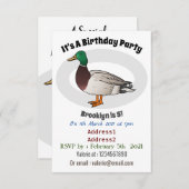 Invitation Illustration du canard de Majard (Devant / Derrière)