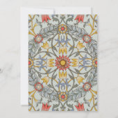 Invitation Illustration du cercle floral William Morris (Dos)