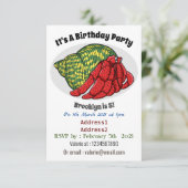 Invitation Illustration du crabe mignon (Debout devant)