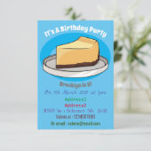 Invitation Illustration du dessin animé Cheesecake (Debout devant)